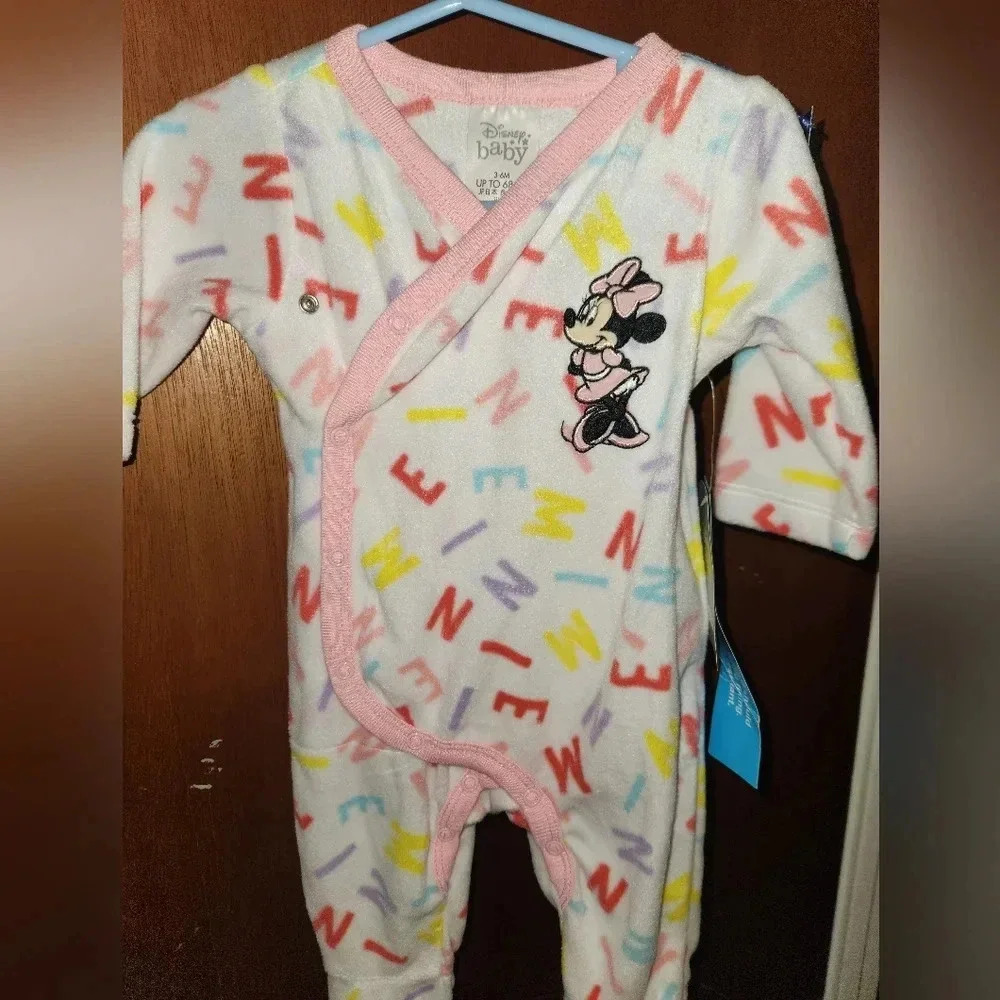 MINNIE MOUSE FOOTED‎ PJS NEW W/TAGS